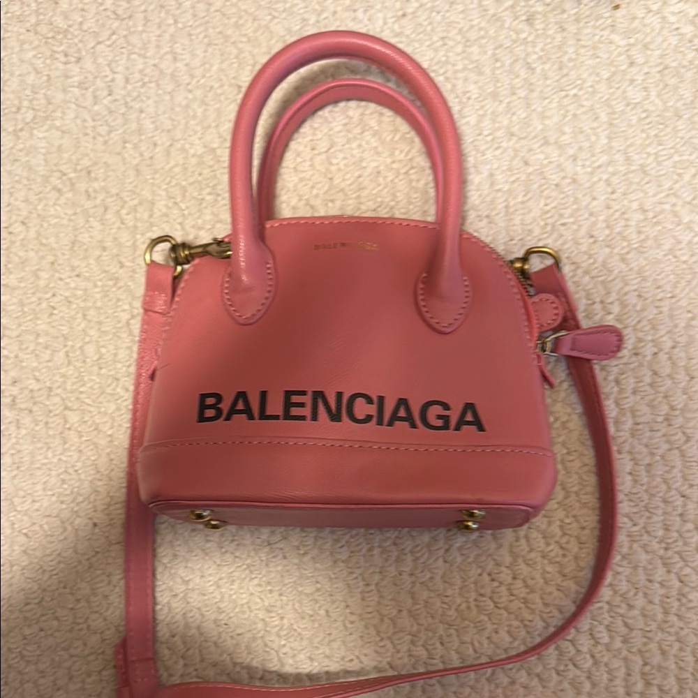 Balenciaga Pink Mini Bag with Gold Accents